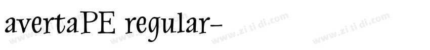 avertaPE regular字体转换